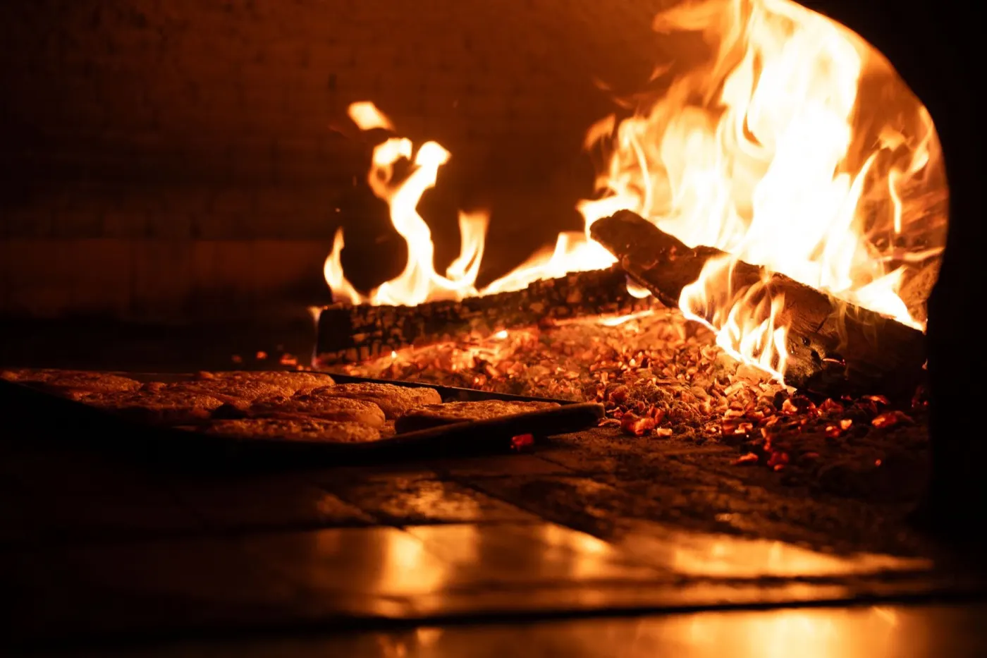 Il forno acceso