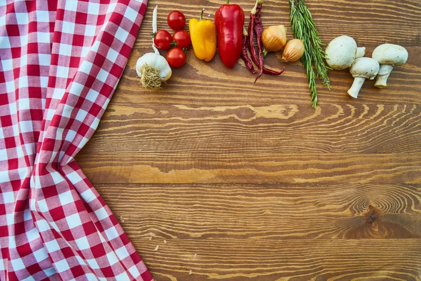 Gli ingredienti sul banco
